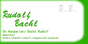 rudolf bachl business card